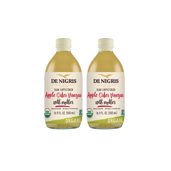 De Nigris Organic Apple Cider Vinegar Unfiltered, 17 Fl Oz
