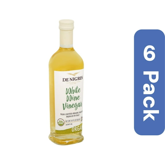 De Nigris Organic White Wine Vinegar 16.9 fl oz (Pack Of 6)
