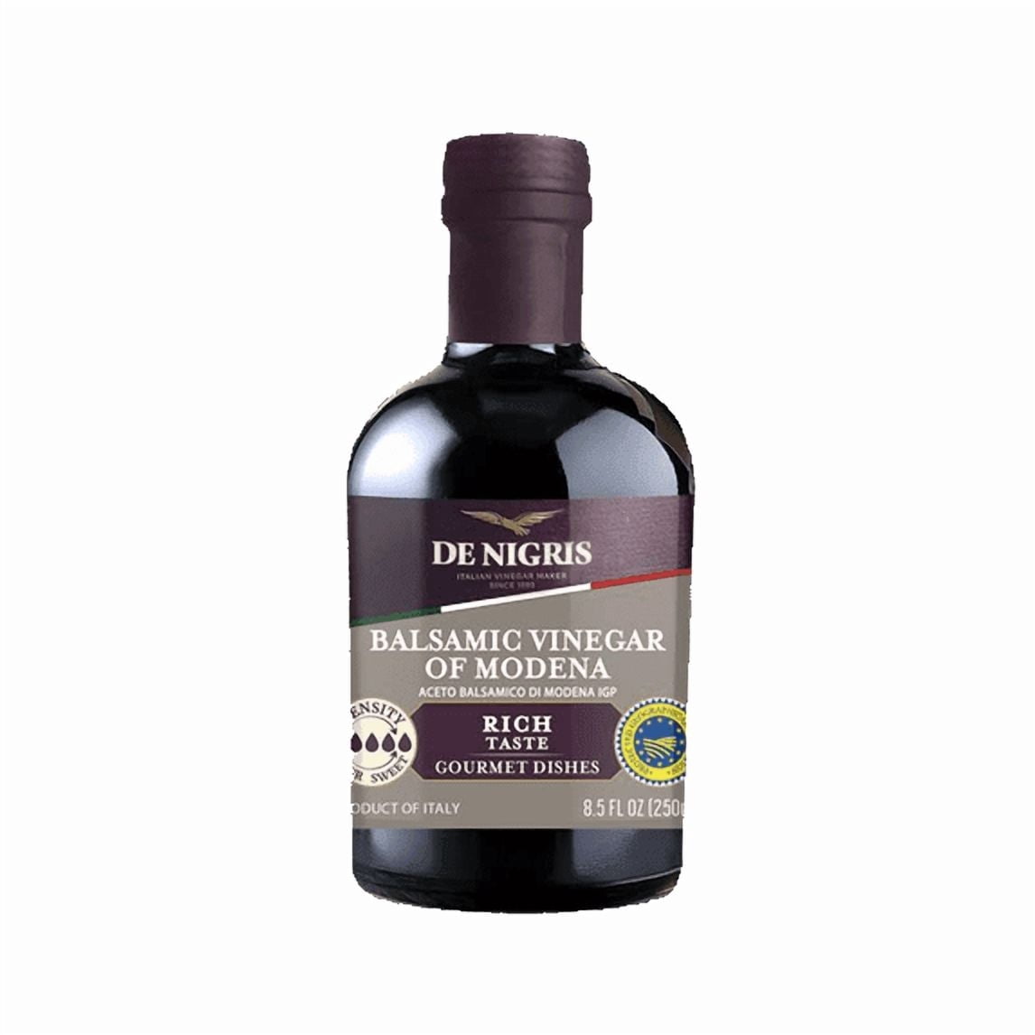 De Nigris Rich Flavor Balsamic Vinegar of Modena PGI, 8.5 oz