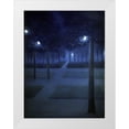 thumbnail image 1 of De Nuncques, William Degouve 19x24 White Modern Wood Framed Museum Art Print Titled - Night In The Park Royal, Brussels, 1 of 4
