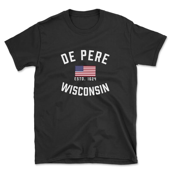 De Pere Wisconsin Patriot Men's Cotton T-Shirt