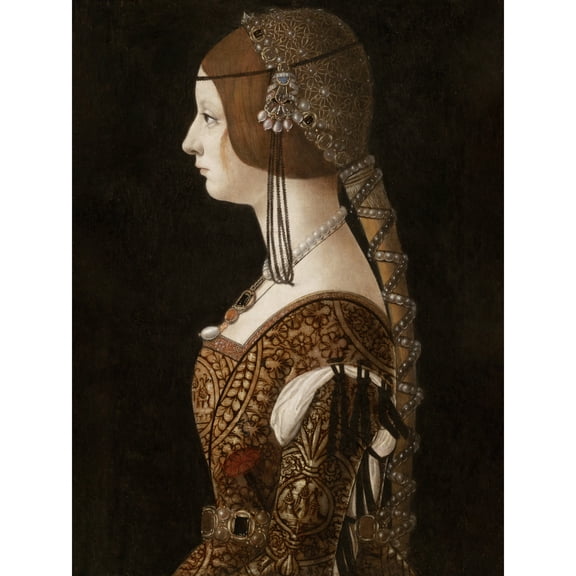 De Predis Portrait Empress Bianca Maria Sforza Painting Extra Large XL Wall Art Poster Print