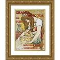 thumbnail image 1 of De Riquer, Alejandro 14x18 Gold Ornate Wood Framed with Double Matting Museum Art Print Titled - Granja Avicola De Sn.Luis, 1 of 4