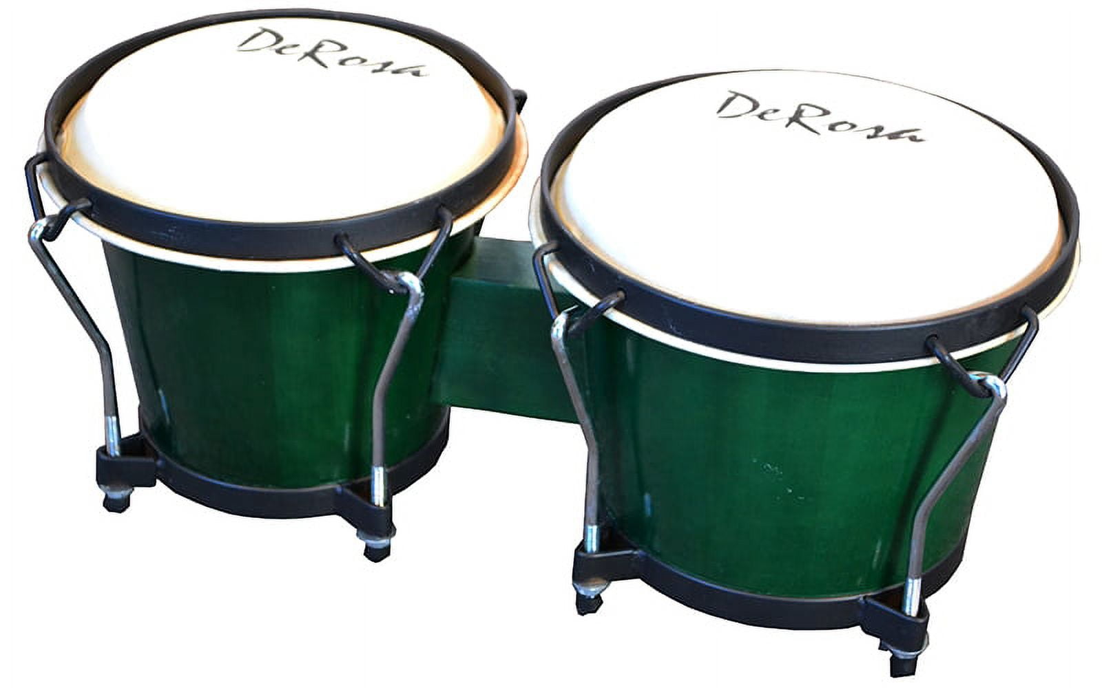 De Rosa 7 and 8 Inch Bongos Tunable Bongo Drums with Buckskin