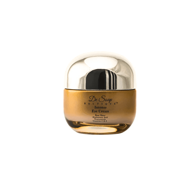 De Soap Boutique Intense Eye Cream Anti Aging – Niacinamide Collagen Eye Cream for Women – Hyaluronic Acid Under Eye Cream Enriched with Rose Water, Vitamin C and E