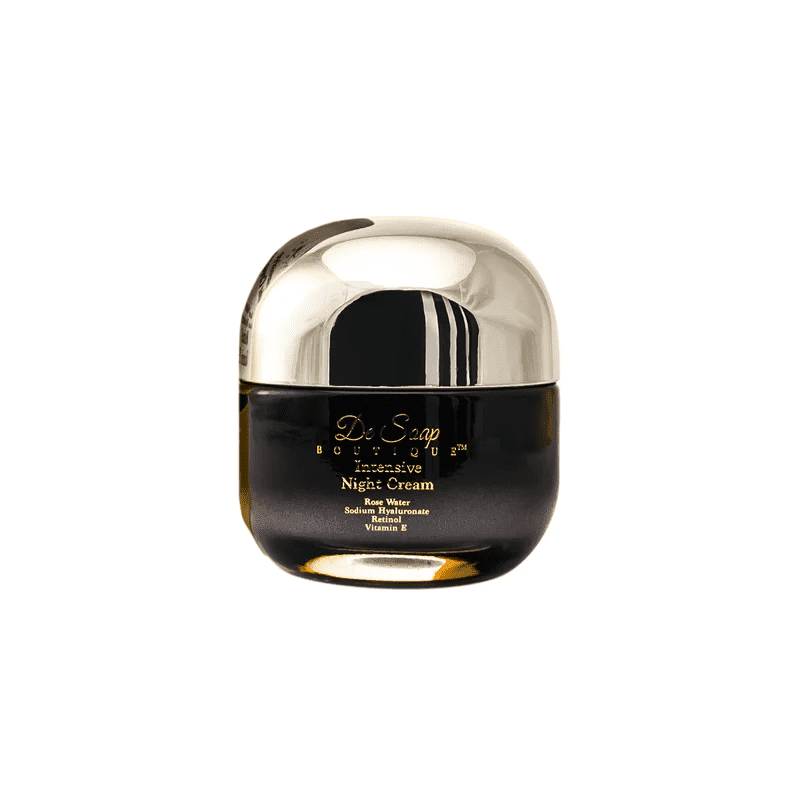 De Soap Boutique Night Cream for Face – Intensive Night Moisturizer for Face with Hyaluronic Acid, Retinol, Vitamin E – Anti-Aging Facial Moisturizer for Fine Lines and Wrinkles, Intense Hydration