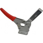 De-Sta-Co 1,000 Lb Holding Capacity, Horizontal Handle, Manual Hold Down Toggle Clamp 74  Handle Movement, 105  Bar Opening, U-Bar, Flanged Base, Electro-Plated Zinc, Carbon Steel