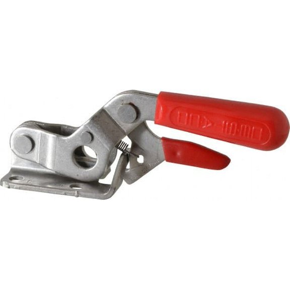 De-Sta-Co 2,000 Lb Capacity, Horizontal, U Hook, Flanged Base, Stainless Steel Pull Action Latch Clamp