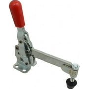 De-Sta-Co 500 Lb Holding Capacity, Vertical Handle, Manual Hold Down Toggle Clamp 57  Handle Movement, 99  Bar Opening, Solid Bar, Flanged Base, Electro-Plated Zinc, Carbon Steel
