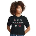 thumbnail image 1 of De Vil By Design - Juniors Cropped Cotton Blend T-Shirt, 1 of 4