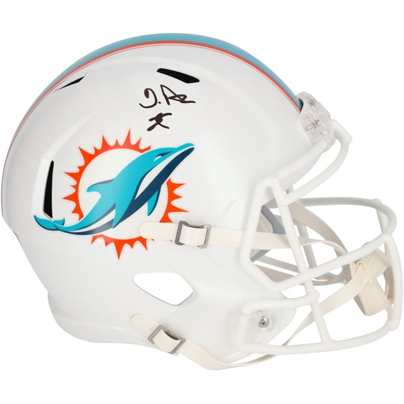 De'Von Achane Miami Dolphins Autographed Riddell Speed Replica Helmet - Fanatics Authentic Certified