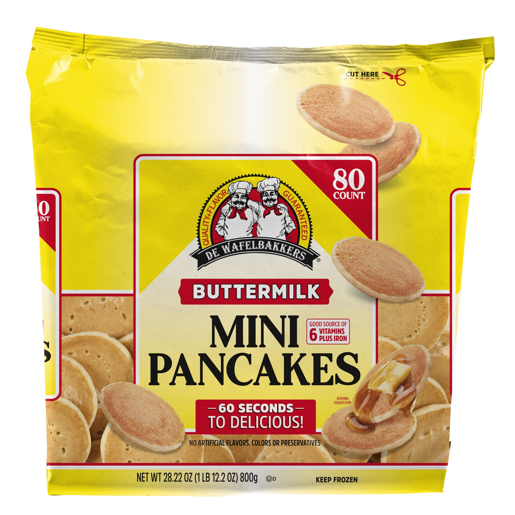De Wafelbakkers Buttermilk Mini Pancakes, 1lb 12.2 oz, 80