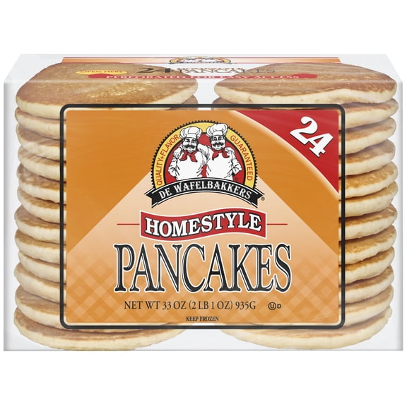 De Wafelbakkers Homestyle Pancakes, 33 oz, 24 Count Bag (Frozen)