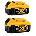 thumbnail image 1 of De-Wat 20V MAX 5 Ah Lithium Ion Battery 2-Pack (DCB205-2), 1 of 5