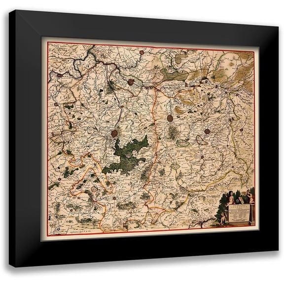 De Wit 13x12 Black Modern Framed Museum Art Print Titled - Benelux Flemish Brabant Province Belgium