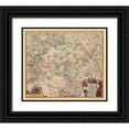 thumbnail image 1 of De Wit 13x12 Black Ornate Wood Framed with Double Matting Museum Art Print Titled - Franconia Germany - De Wit 1688, 1 of 4