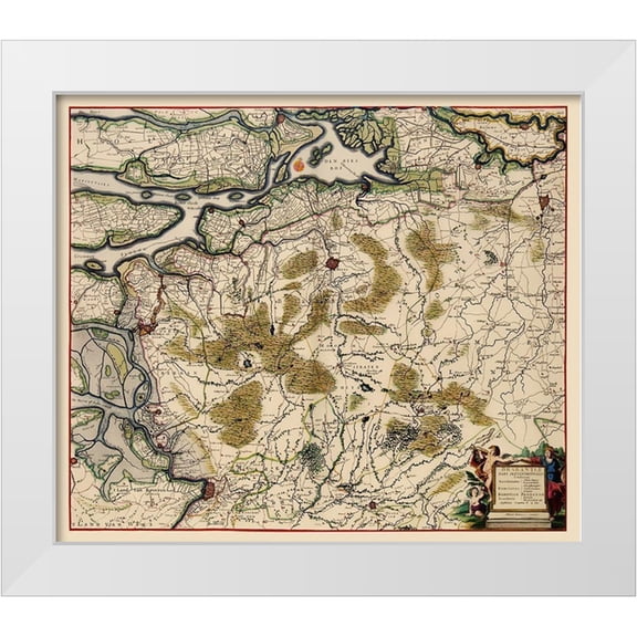 De Wit 13x12 White Modern Wood Framed Museum Art Print Titled - Benelux Flemish Brabant Flanders Belgium