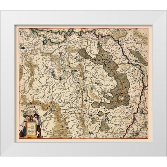 De Wit 13x12 White Modern Wood Framed Museum Art Print Titled - Benelux Flemish Brabant Flanders Belgium