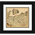 thumbnail image 1 of De Wit 22x20 Black Ornate Wood Framed with Double Matting Museum Art Print Titled - Mecklenburg Region Germany - De Wit 1688, 1 of 4