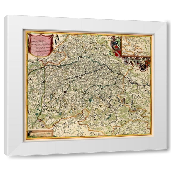 De Wit 4x14 White Modern Wood Framed Wall Art Titled - Bavaria Region Germany - De Wit 1688