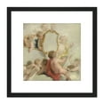 thumbnail image 1 of De Wit Putti With Mirrors Cherub Babies Painting 8X8 Inch Square Wooden Framed Wall Art Print Picture with Mount, 1 of 4