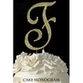 thumbnail image 1 of De Yi Enterprise  Monogram Cake Toppers - Gold Rhinestone - F, 1 of 1