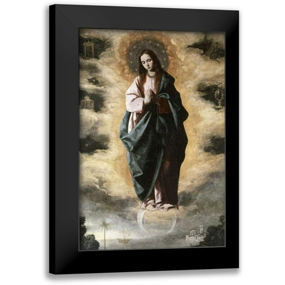 De Zurbaran, Francisco 11x14 Black Modern Framed Museum Art Print Titled - Immaculate Conception