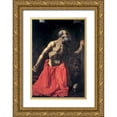 thumbnail image 1 of De Zurbaran, Francisco 11x14 Gold Ornate Wood Framed with Double Matting Museum Art Print Titled - Saint Jerome, 1 of 4