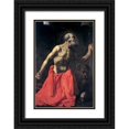 thumbnail image 1 of De Zurbaran, Francisco 13x18 Black Ornate Wood Framed with Double Matting Museum Art Print Titled - Saint Jerome, 1 of 4