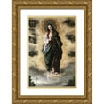 thumbnail image 1 of De Zurbaran, Francisco 17x24 Gold Ornate Wood Framed with Double Matting Museum Art Print Titled - Immaculate Conception, 1 of 4