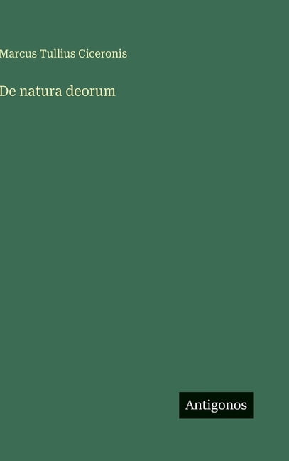 De natura deorum, (Hardcover)