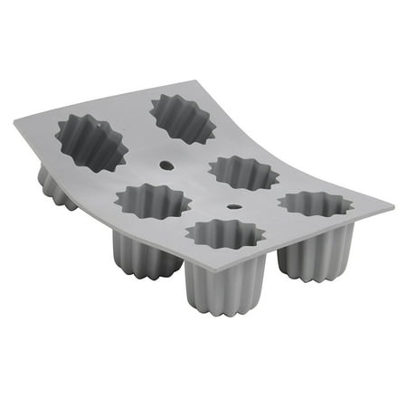 DeBuyer Elastomoule 6-Bordelais Fluted Cakes Silicone Mold