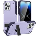 thumbnail image 1 of DeCase Military-Grade for iPhone 15 Pro Case - Heavy-Duty Drop Protection, Slim Hard Back Cover with Invisible Kickstand Rugged Shockproof Cover Case,  Light Purple, 1 of 7