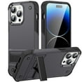 thumbnail image 1 of DeCase Military-Grade for iPhone 15 Pro Case - Heavy-Duty Drop Protection, Slim Hard Back Cover with Invisible Kickstand Rugged Shockproof Cover Case,  Gray, 1 of 7