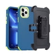 thumbnail image 1 of DeCase Rugged Shockproof Heavy-Duty Case for iPhone 15 Plus, Slim Anti-Scratch with Rotation Belt Clip Kickstand Multi Protector Case Cover, darkblue, 1 of 8