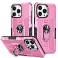 thumbnail image 1 of DeCase for iPhone 15 Plus Magnetic Ring Holder Kickstand Case, Anti-Fingerprint, Non-Slip Grip, Heavy-Duty Corner Protection  Rugged Defender Case for 2023 iPhone 15 Plus, Pink, 1 of 10