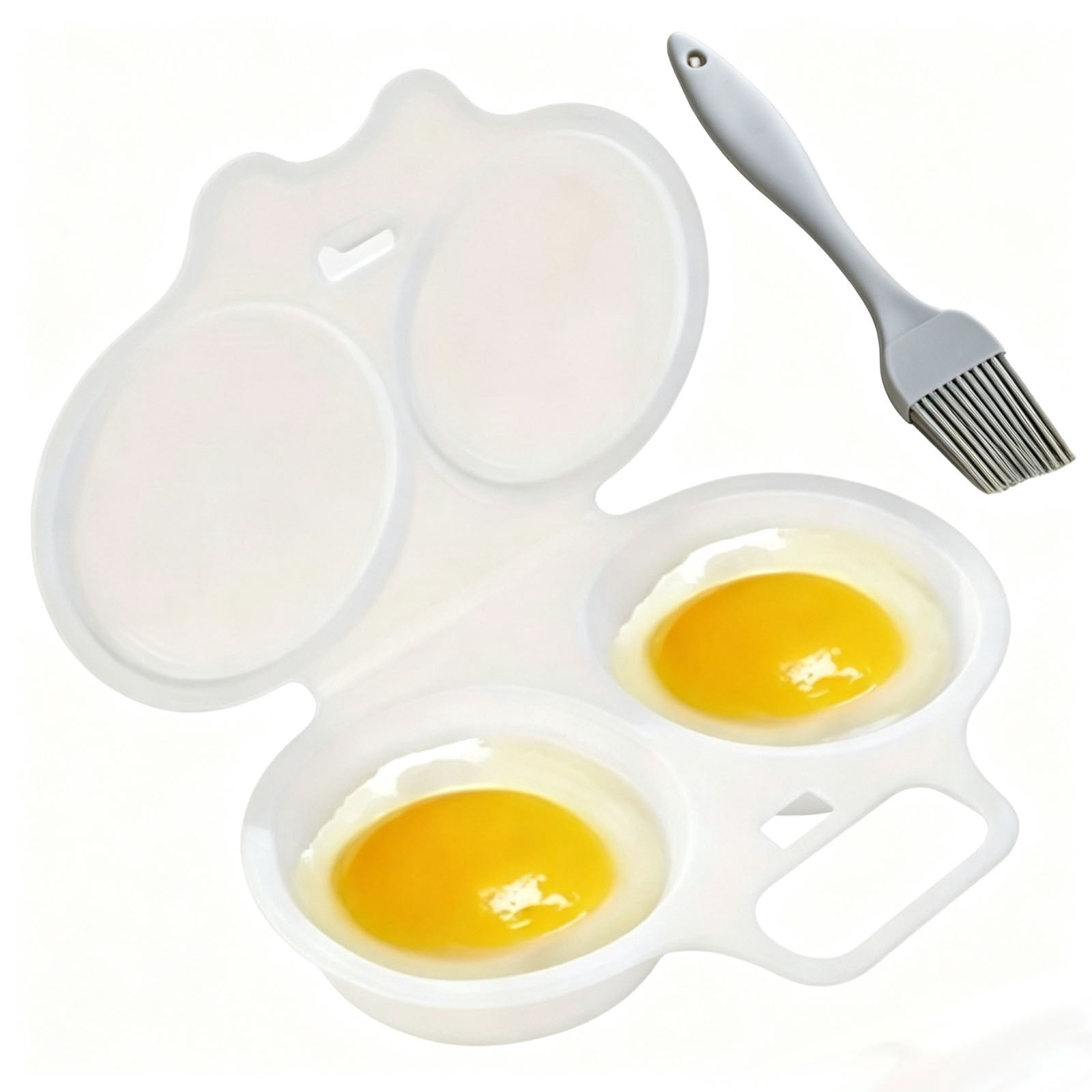 DeChang Microwave Egg Cooker, Non-Stick Plastic Egg Poacher with ...