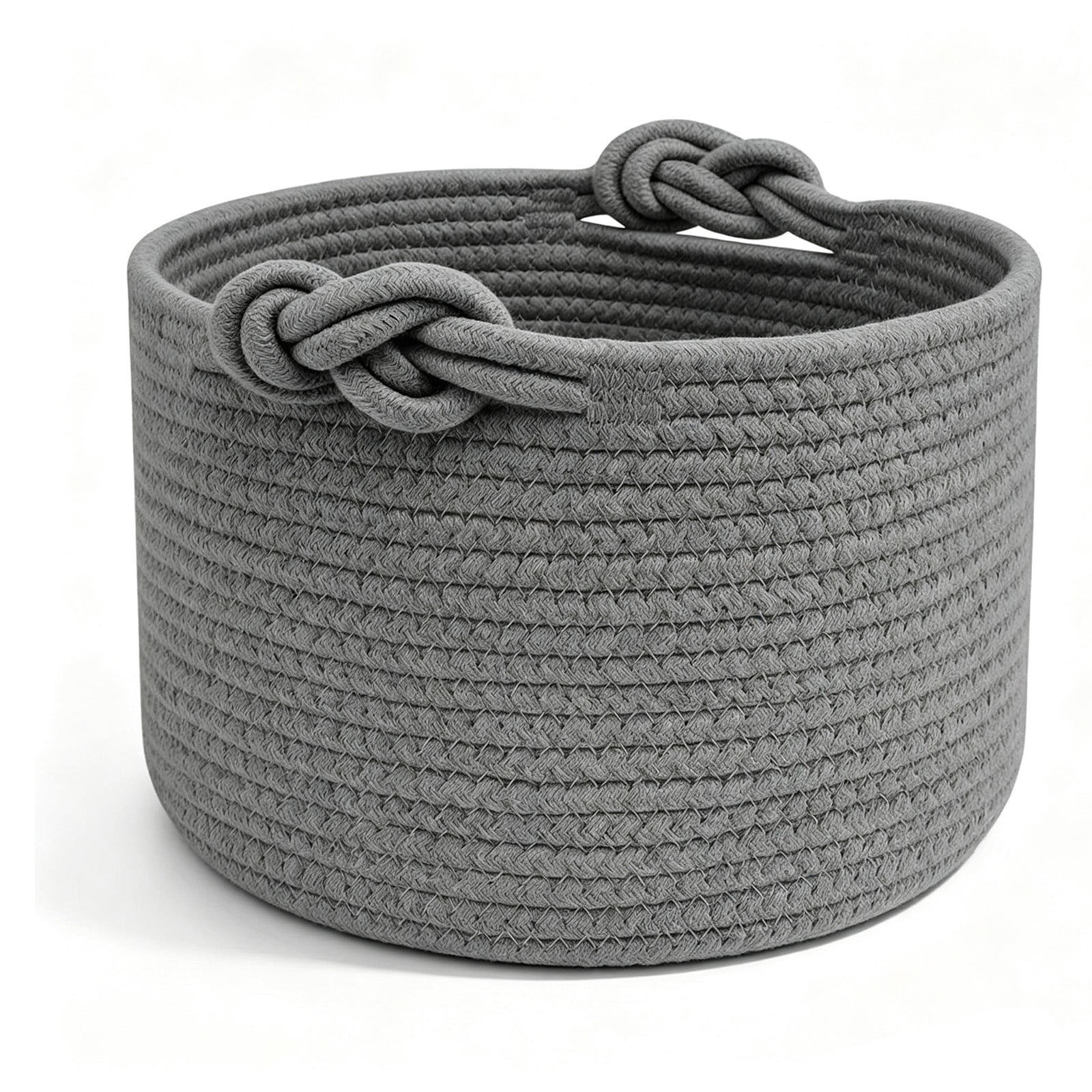 DeChang Multi-Color Cotton Rope Woven Storage Basket with Figure-8 Knot ...