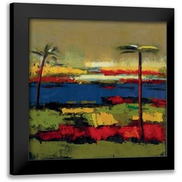 DeChino, Elya 12x12 Black Modern Framed Museum Art Print Titled - Gold Coast II
