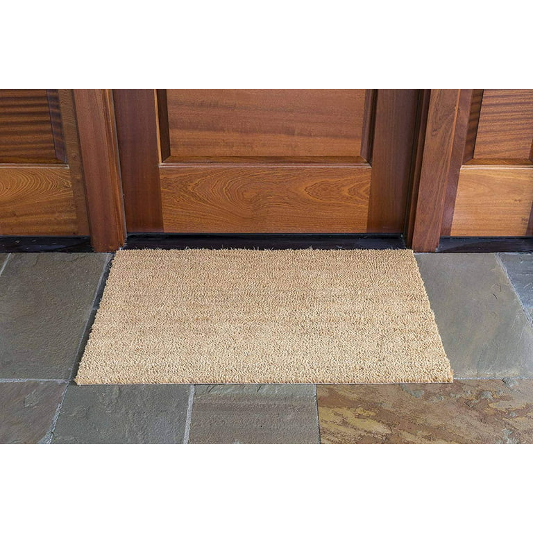 DeCoir 24 x 36 Natural Tan Plain Coir Doormat 