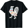 thumbnail image 1 of DeColores Cursillo Rooster White Silhouette Faith Design T-Shirt, 1 of 4