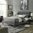 thumbnail image 1 of DeCoro Seattle Modern Tufted Upholstered Platform Bed | Headboard and Wood Frame with Wood Slat Support, Queen, Peyton Steel, 1 of 11