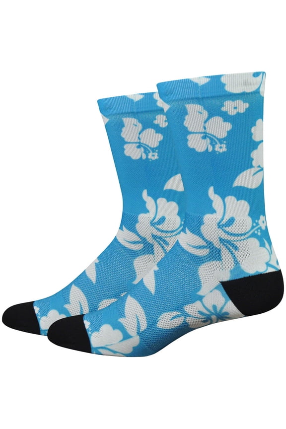 Levitator Lite 6" Aloha Sock White/Light Blue MD