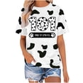 thumbnail image 1 of DeHolifer 101 Days of School Shirt for Women Dalmatian Dog Print Short Sleeve Crewneck T-shirt School Days Tee Tops White 3XL, 1 of 5