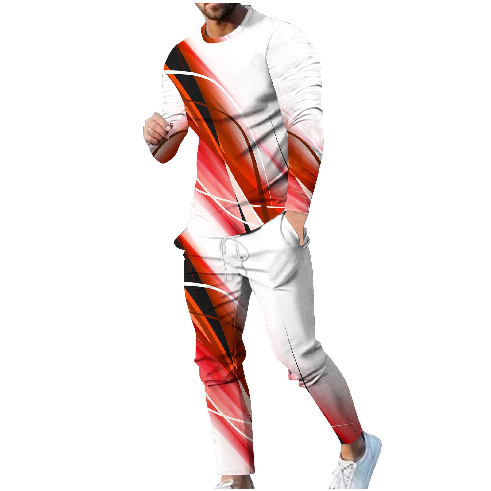 Men's Full Size Long Sleeve Hoodie and Pants Set Plus Size main image 0