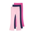 thumbnail image 1 of DeHolifer 3 Pack Girls Flare Leggings Kids High Waist Solid Color Bell Bottom Pants Casual Leggings for Teen Girls Pink 6-7Years, 1 of 2