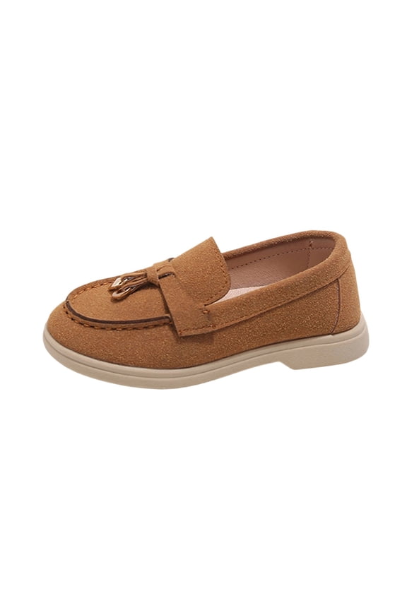 Baby Girls Toddler Kids Loafers Faux Suede Dressy Cute First Walking Slip On Shoes Walk Training Dress Party Shoe