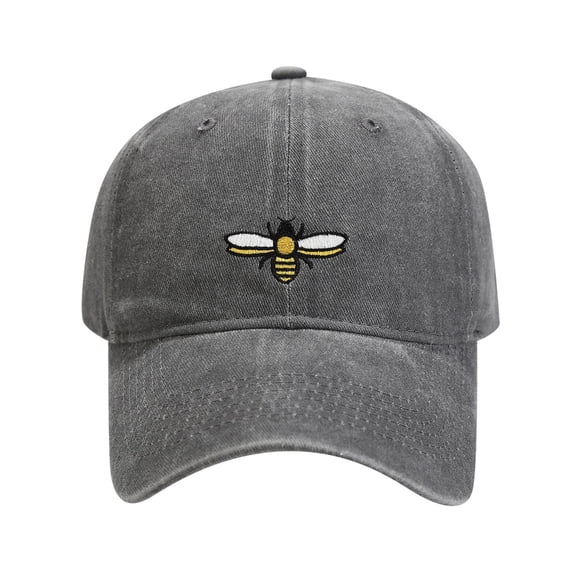 DeHolifer Baseball Cap for Women Men Burt's Bee Embroidered Washed - Adjustable Hat for Sun Protection & Sports