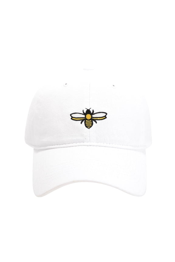 Baseball Cap for Women Men Burt's Bee Embroidered Washed - Adjustable Hat for Sun Protection & Sports