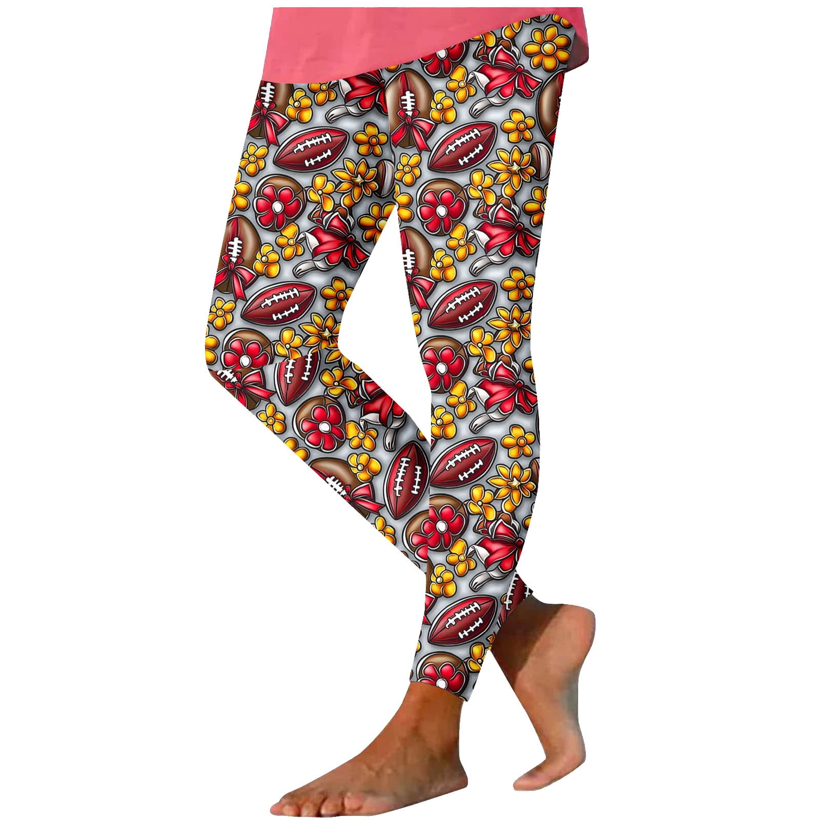 DeHolifer Baseball Leggings for Women Printed High Waisted Plus Size ...